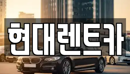 전북 군산시 옥산면 렌트카 전문 현대렌트카