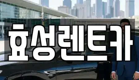 전북 군산시 장재동 렌트카 전문 효성렌트카
