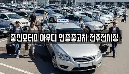 전북 완주군 이서면 중고차 전문 중산모터스 아우디 인증중고차 전주전시장