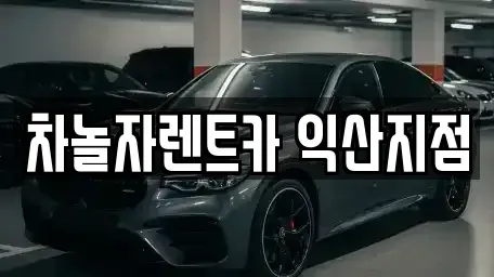 전북 익산시 부송동 렌트카 전문 차놀자렌트카 익산지점