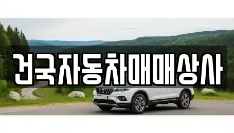 전북특별자치도 군산시 삼학동 중고차 전문 건국자동차매매상사