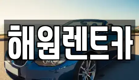 전북특별자치도 군산시 소룡동 렌트카 전문 해원렌트카