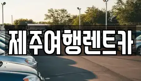 제주 제주시 내도동 렌트카 전문 제주여행렌트카