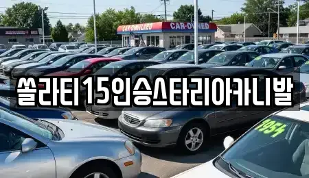 충북 제천시 하소동 렌트카 전문 쏠라티15인승스타리아카니발