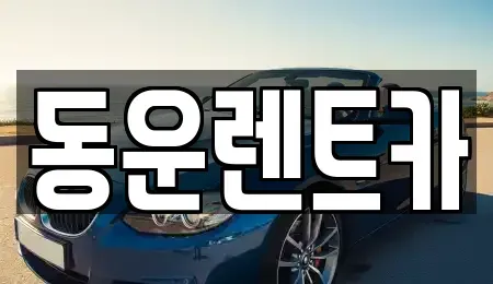 충북 청주시 서원구 모충동 렌트카 전문 동운렌트카