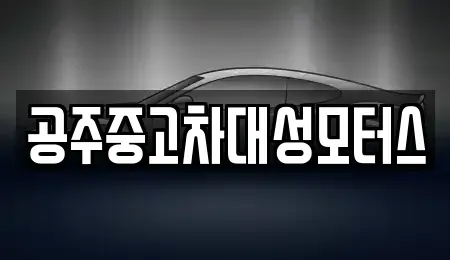 충청남도 공주시 우성면 중고차 전문 공주중고차대성모터스