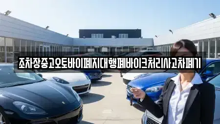 충청남도 홍성군 서부면 중고차 전문 조차장중고오토바이폐지대행폐바이크처리사고차폐기