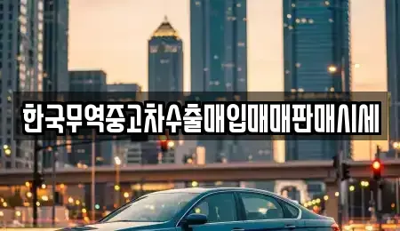 충청북도 영동군 상촌면 중고차매입 전문 한국무역중고차수출매입매매판매시세
